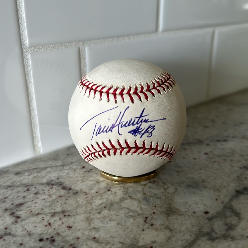 Torii Hunter signed autograph baseball Minnesota Twins Los Angeles Angels Tigers